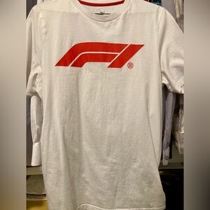 PUMA F1 Men's MED White w/ Red Logo T-Shirt